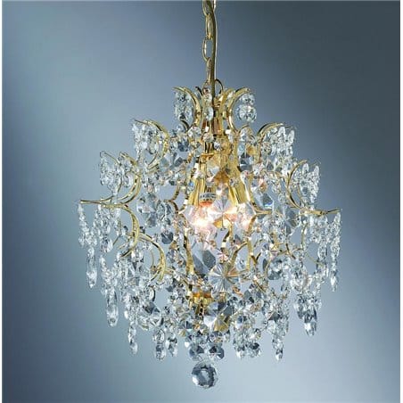 Złoty żyrandol kryształowy lampa zwis Rosendal 40cm do wnętrz stylowych glamur w stylu klasycznym i nowoczesnym