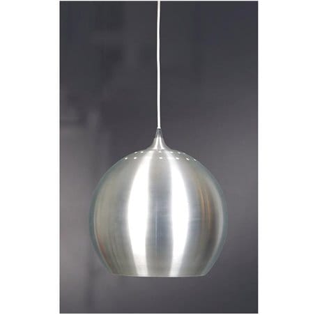 Metalowa lampa wisząca Polar satynowa kula 28cm