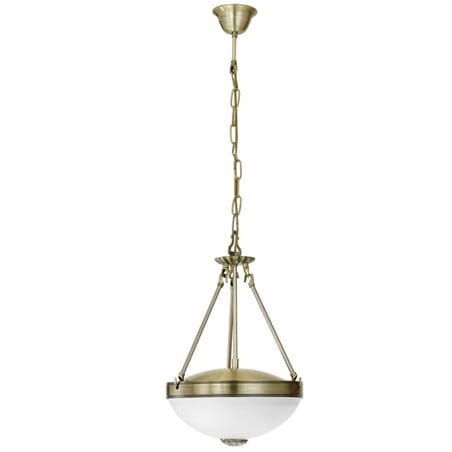 Klasyczna lampa wisząca ampla Savoy patyna białe szkło nad stół do jadalni kuchni salonu sypialni