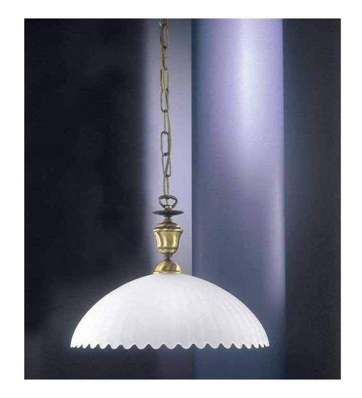 Lampa wisząca do kuchni ze szklanym kloszem na łańcuchu dekoracyjny klosz