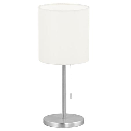 Lampa stołowa Sendo beżowa abażur włącznik sznureczkowy - DOSTĘPNA OD RĘKI