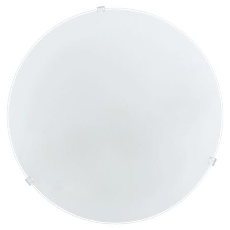 Biały gładki plafon na ścianę i sufit Mars 25cm okrągły szklany bez wzoru