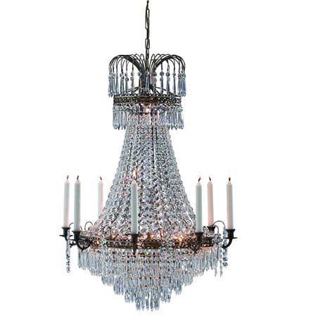 Żyrandol Lacko duży kryształowy ze świecami do sali weselnej do dużej jadalni