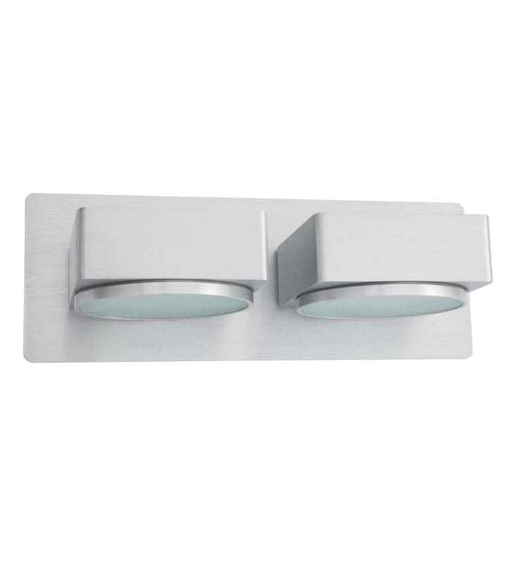 Lampa łazienkowa Missouri podwójny kinkiet w kolorze aluminium