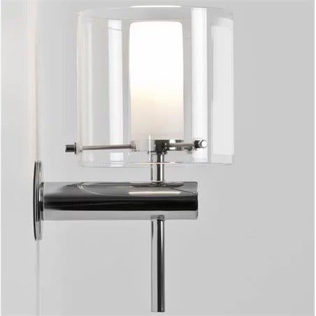 Lampa łazienkowa do lustra Arezzo podwójny szklany klosz możliwość montażu na lustrze