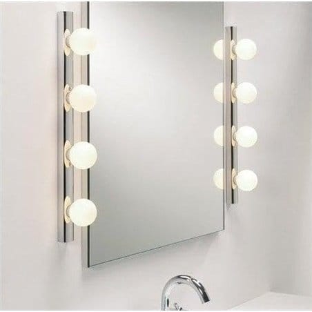 Lampa łazienkowa Cabaret listwa z 4 okrągłymi kloszami z włącznikiem montaż pionowy lub poziomy oświetlenie toaletki- OD RĘKI
