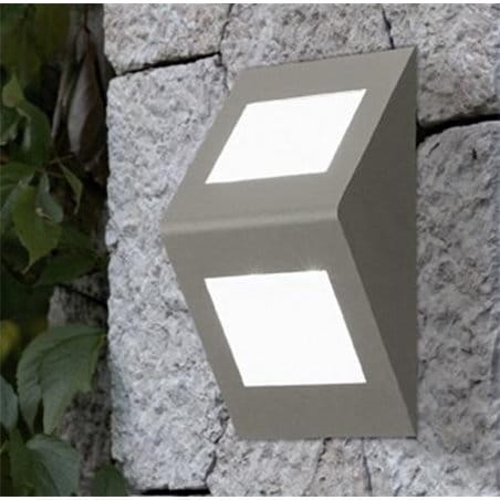 Ścienna nowoczesna lampa ogrodowa Morino LED w kolorze srebrnym - OD RĘKI