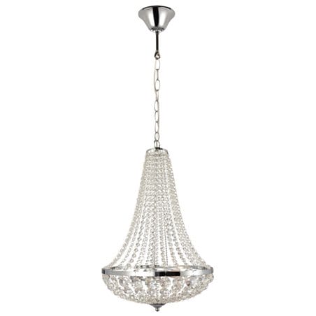 40cm żyrandol kryształowy Granso lampa wisząca z kryształkami chrom do jadalni kuchni salonu sypialni - OD RĘKI