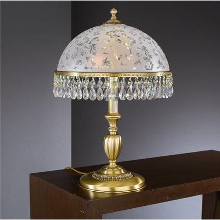 Stylowa lampa nocna z kryształkami Brugherio wysokość 56cm