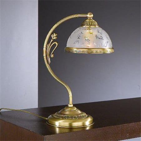 Mosiężna lampa Canicatti włoska stylowa