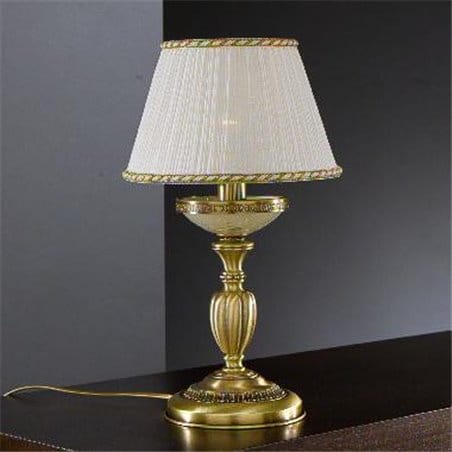 Ekskluzywna lampa stołowa nocna Chieti klasyczna włoska kolor mosiądz