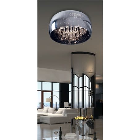 Plafon Crystal 40cm elegancki stylowy z podłużnymi kryształami do salonu jadalni sypialni na przedpokój