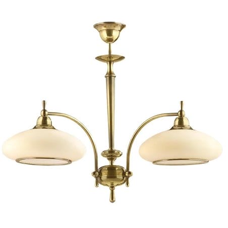 Żyrandol Agat złoty 2 ramienny klasyczny stylowy do salonu sypialni jadalni