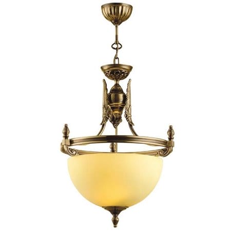 Stylowa lampa wisząca ze szklaną amplą Cordoba I wykończenie patyna połysk do salonu sypialni kuchni jadalni