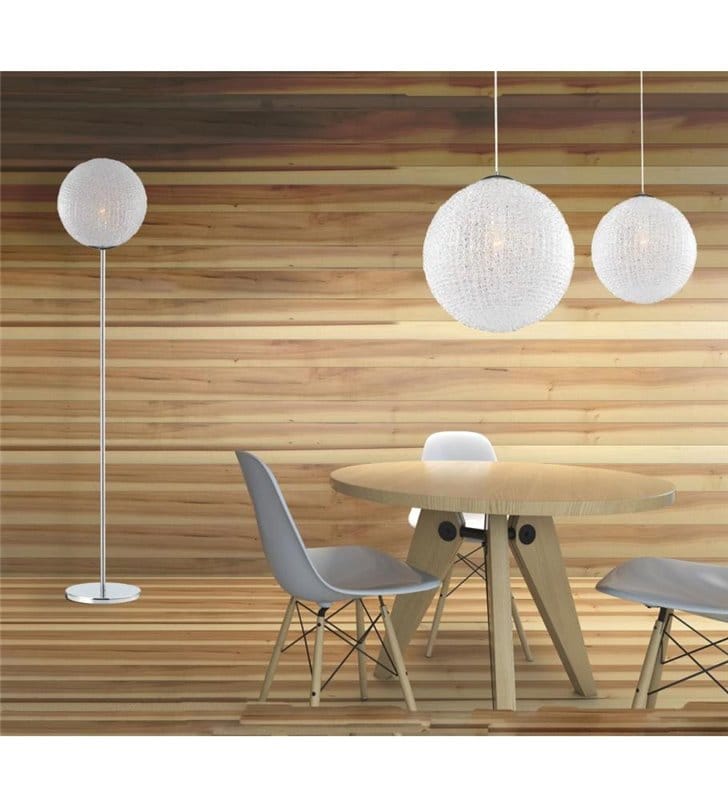 Lampa wisząca kula Sweet 30cm średnia do pokoju dziennego salonu nad okrągły stół do jadalni