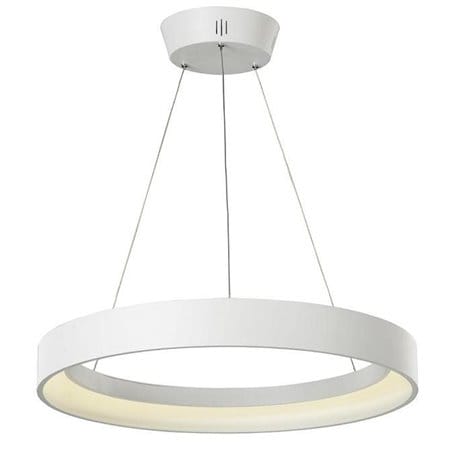 Lampa wisząca Regallo biała obręcz LED