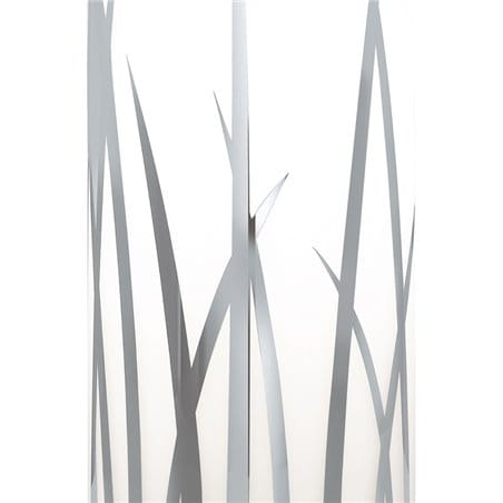 Potrójna nowoczesna lampa wisząca Rivato 3 szklane białe klosze ze wzorem np. nad stół do jadalni