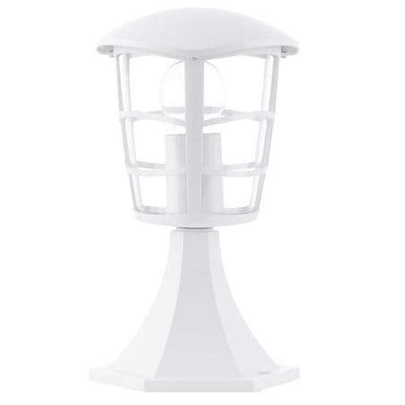 Lampa ogrodowa Aloria niski biały słupek oświetleniowy