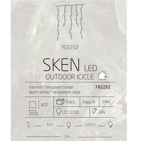 Lampki zewnętrzne Sople Sken LED