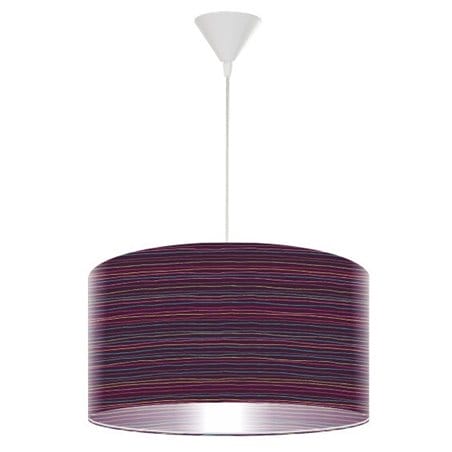 Lampa wisząca Paskowy Szał Barw fioletowa w kolorowe paski