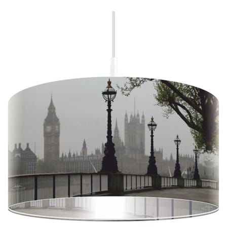 Lampa wisząca Mglisty Londyn nadruk