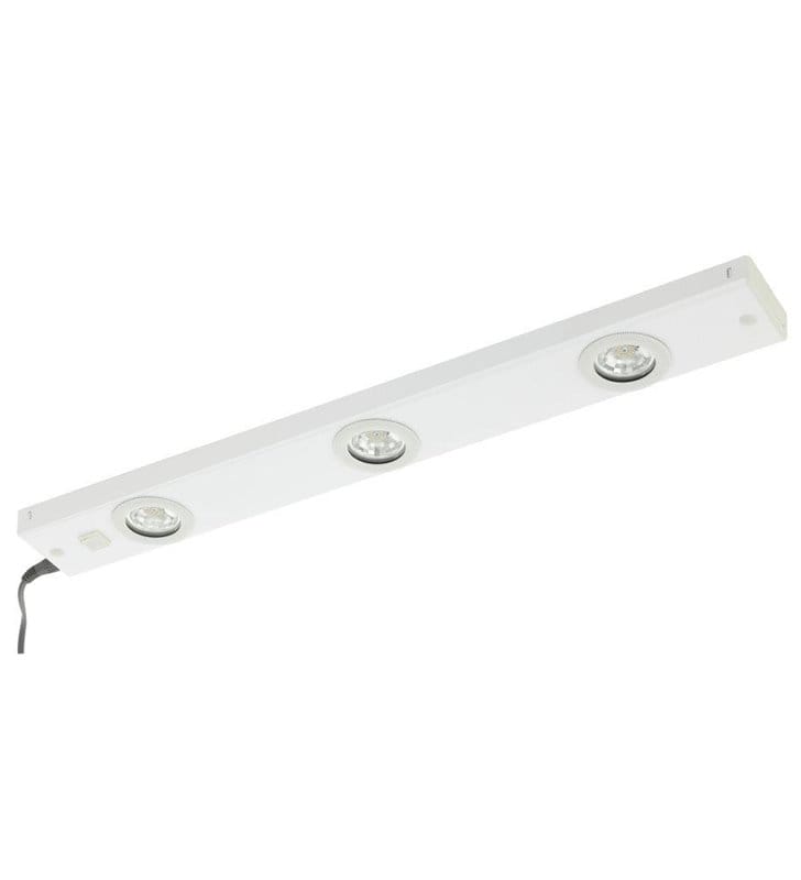 Biała podłużna lampa podszafkowa Kob LED