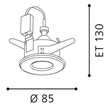 Oprawa punktowa do łazienki Igoa nikiel okrągła IP44