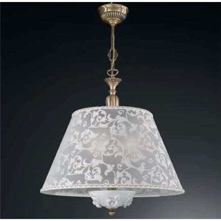 Lampa wisząca z haftowanym abażurem Bisceglie