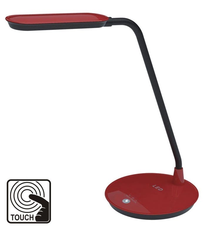 Lampka biurkowa LED Solo czerwona z włącznikiem dotykowym