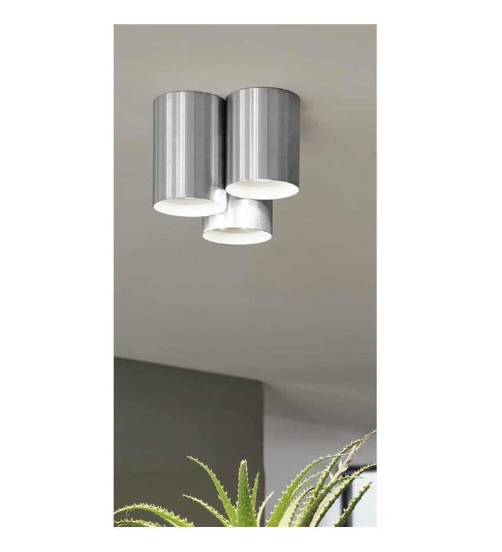 Nowoczesn 3 pkt lampa sufitowa Lasana downlight 3 aluminiowe walce do salonu sypialni kuchni na przedpokój- OD RĘKI