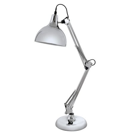 Lampa biurkowa Borgillio chromowana metalowa wysoka łamana E27 - OD RĘKI
