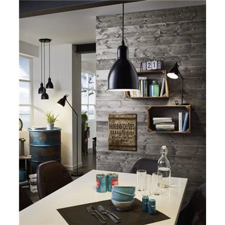 Lampa stołowa biurkowa Priddy czarna metalowa łamana styl vintage - DOSTĘPNA OD RĘKI