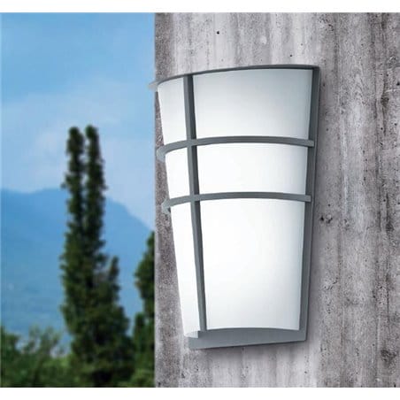 Breganzo nowoczesna lampa ścienna ogrodowa srebrna LED