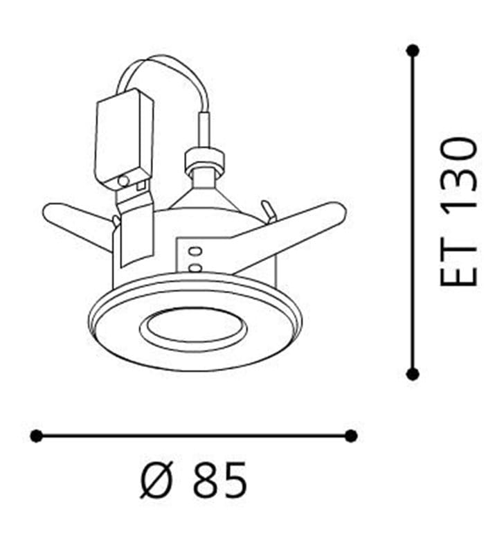 Oprawa punktowa do łazienki biała Igoa IP44 3 szt. w komplecie - OD RĘKI