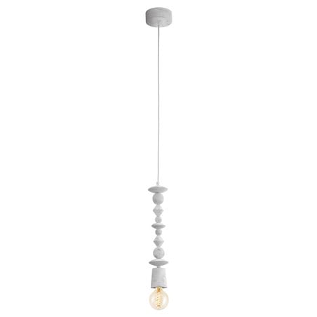 Lampa wisząca Avoltri oprawka drewniana kolor biały patynowany w stylu vintage
