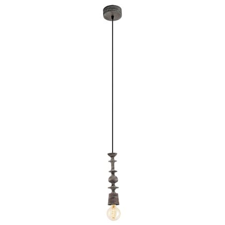 Avoltri lampa wisząca oprawka drewniana w kolorze czarnym patynowanym styl vintage