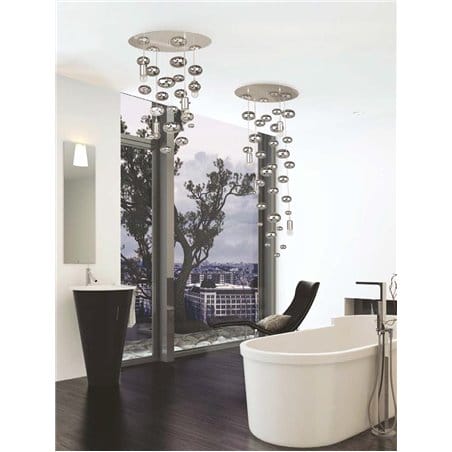 Lampa wisząca sufitowa ze zwisającymi szklanymi bańkami Salva H styl glamour nowoczesna dekoracyjna