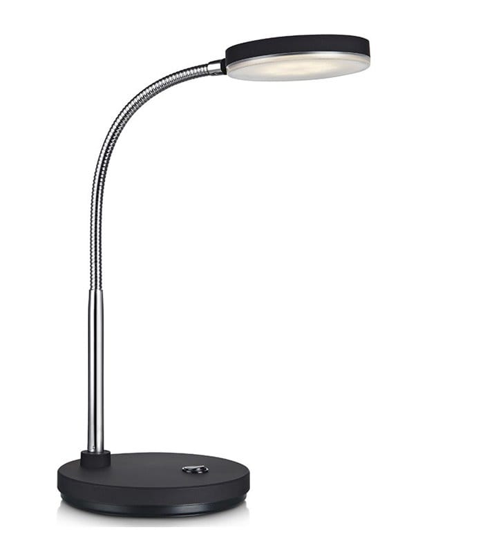 Lampa biurkowa Flex LED 3000K czarna z giętkim ramieniem flexo włącznik na lampie