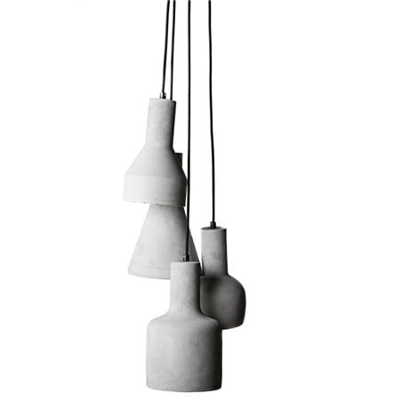 Lampa wisząca Karina 4 punktowa w stylu loftowym z betonu architektonicznego do salonu sypialni jadalni kuchni nad stół