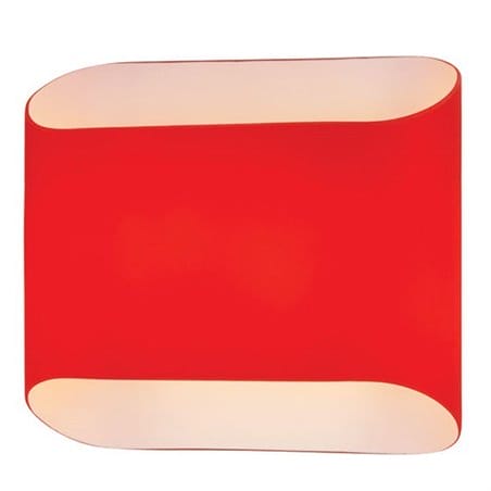 Kinkiet Pancake czerwony o prostym uniwersalnym kształcie do salonu sypialni korytarza przedpokoju
