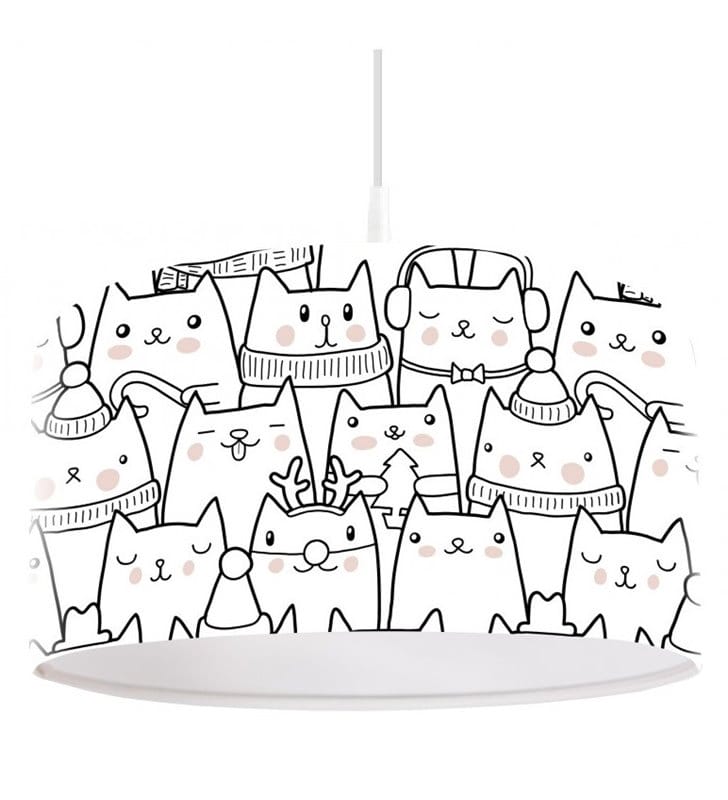 Lampa wisząca z kotkami Kocia Muzyka do pokoju dziecka młodzieżoego