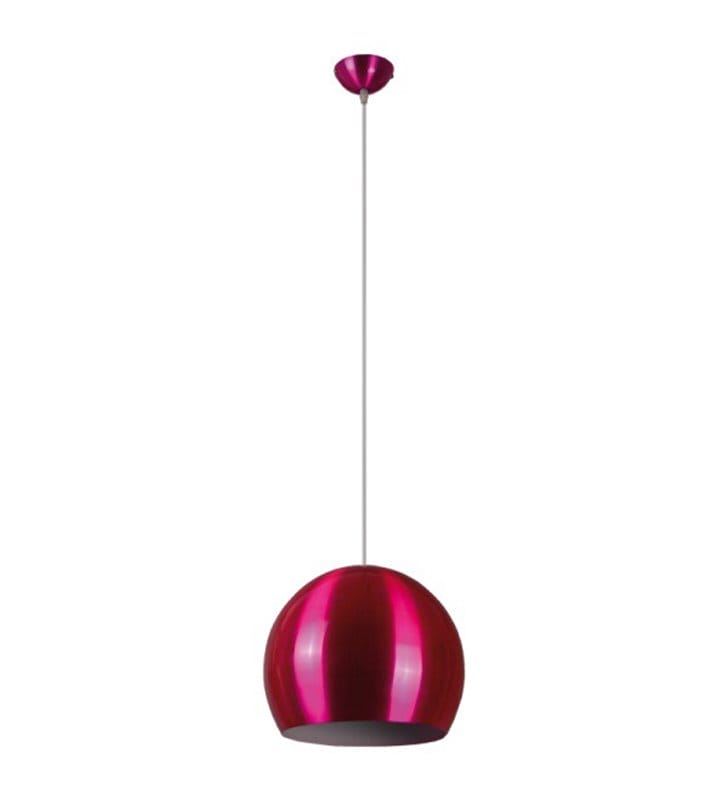 Lampa wisząca Kosmo różowa metalowa kula - DOSTĘPNA OD RĘKI