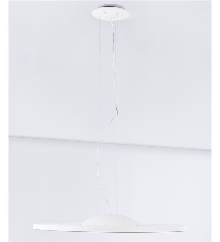 Nowoczesna duża biała lampa wisząca Snello średnica 72cm