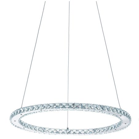 Kryształowa lampa wisząca Varrazo LED 1 obręcz nad stół do jadalni do salonu sypialni glamour