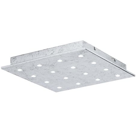 Srebrny kwadratowy plafon Vezeno1 370 nowoczesny LED