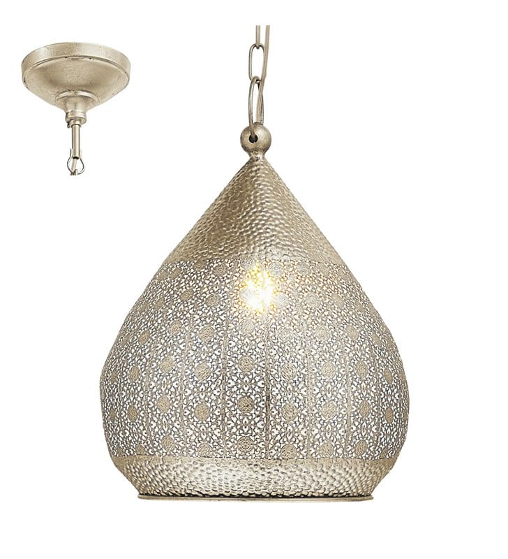 Dekoracyjna złota lampa wisząca w stylu vintage Melilla do salonu kuchni jadalni sypialni