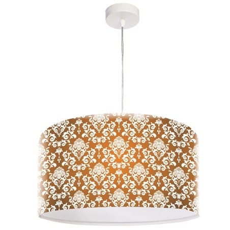 Lampa wisząca Wytworny Deseń abażur 50cm z tworzywa z eleganckim wzorem do jadalni kuchni salonu sypialni