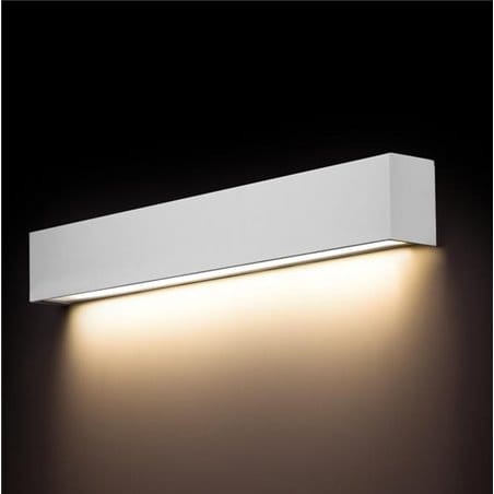 Kinkiet Straight White LED biały podłużny z metalu styl nowoczesny świeci w dół