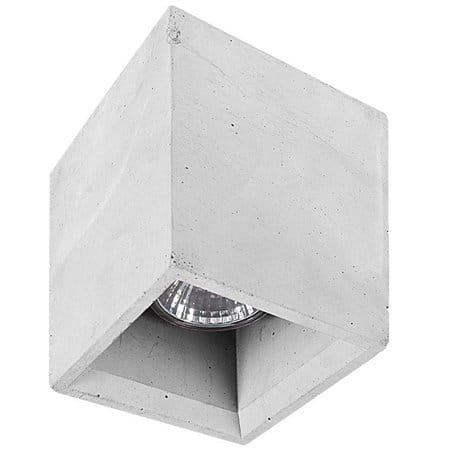 Szara kwadratowa oprawa downlight z betonu Bold