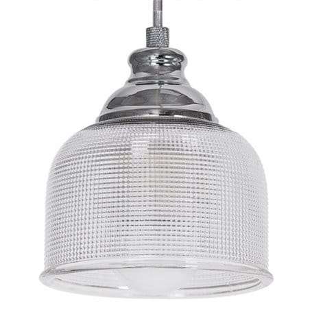 Lampa wisząca Mora 4 szklane klosze na belce styl vintage klosze z fakturą 4 żarówki E27 - OD RĘKI
